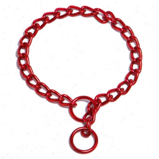 Platinum Pets Steel Coated Dog Collar In Red