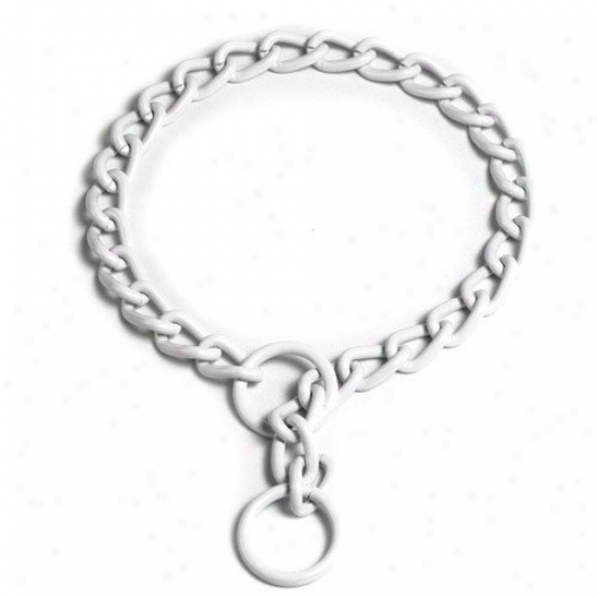 Platinum Pets Steel Coated Dog Collar In White