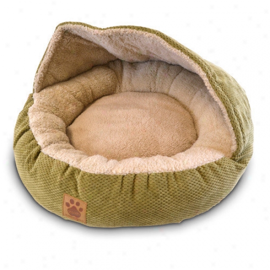 Precision Pet Products Unaffected Surroundings Burrow Hooded Dog Bed