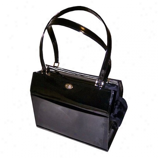 Puchibag Tote Blck Patent Pet Carrier