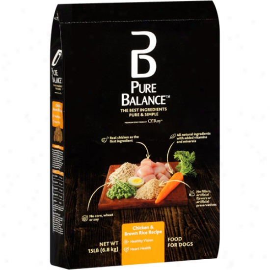Pure Balance Dog Feed, Chicken & Brown Rice Recipe, 15 Lb
