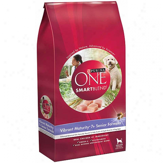 Purina One Smartblend Vibrant Maturity, 7+ Senior Formula Dog Food, 16.5 Lbs