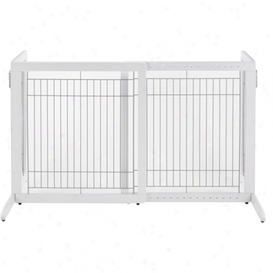 Richrll Freestanding Hs Pet Gate, Origami White