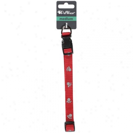 Rose America Corp. Petwear Medium Reflective Collar, Red, 1ct
