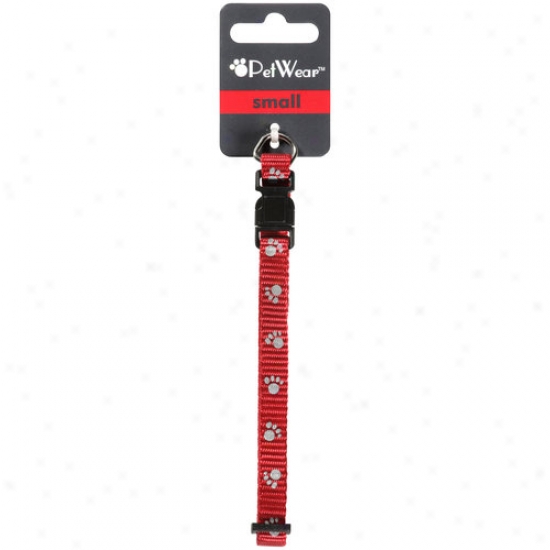Rose America Corp. Petwear Small Reflective Collar, Red, 1ct