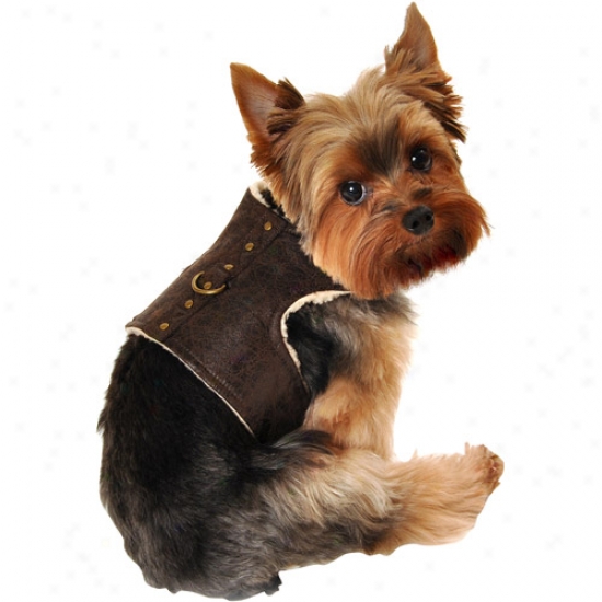 Simply Dog Faux Leather Body Dog Tackling, Brown, (multiple Sizes Available)