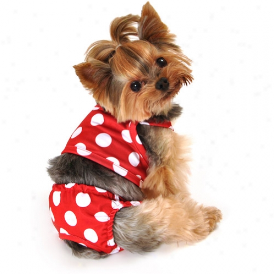 Weakly Dog Red Dot Swimsuit