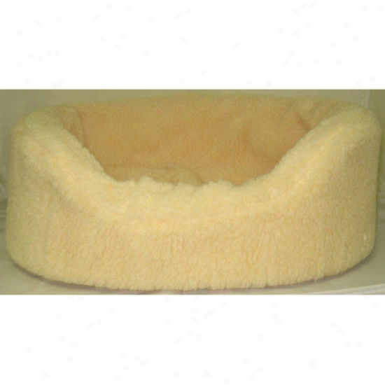 Sledping Gnome Sheepskin Lounger Pet Bed