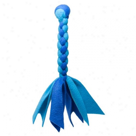 Squishy Face Studio Bwflto Fleece Toss Braided Fleece Dog Toy