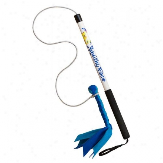 Squishy Face Studio Bwfpjr-ft Flirt Pole Jr. Dog Task Toy With Fkeece Toss Lure