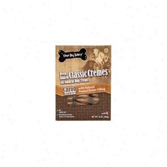 Three Dog Bakery 050004 Classic Cremes Carob Cookies Peanut Butter - 16 Oz