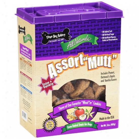 Three Dog Bakery Assort-mut Assorted Dog Treats, 32 Oz