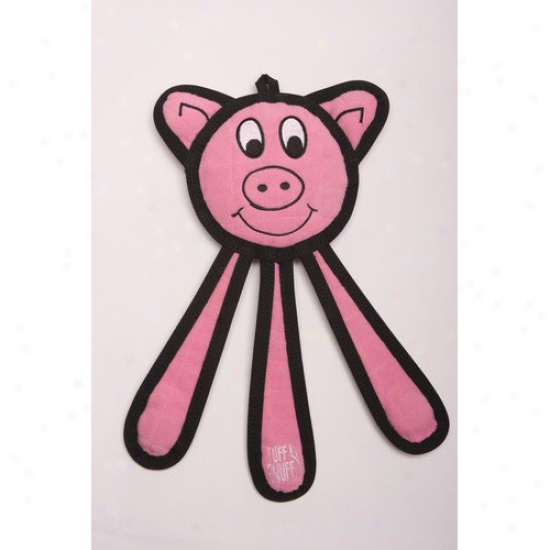 Tuff Enuff Dangles Pig Dog Toy In Pink