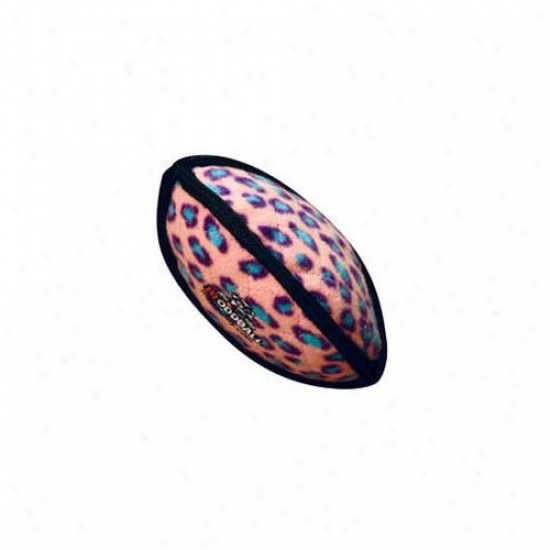 Tuffy's Pet Products Junior Odd Ball Dog Toy In Pink Leopard