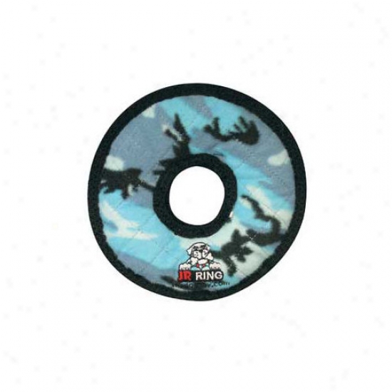 Tuffy's Pet Products Junior Ring Dog Toy In Camouflage Blue