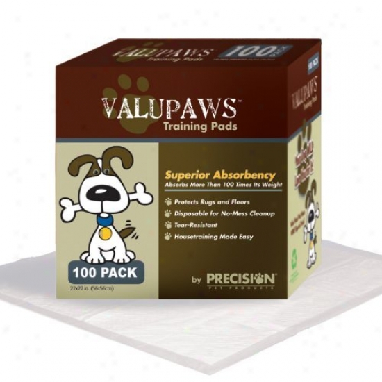 Valupaws Traiing Pads - 22 X 22 In. - 100 Pack