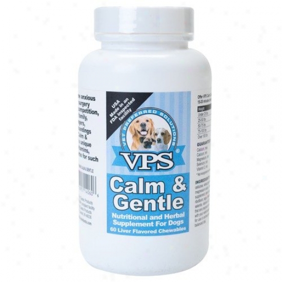 Vet Preferred Solutions Calm And Light Nutriti0nal And Herbal Supplement Dog Treaf (60 Count)