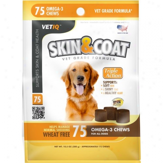 Vetoq Skin And Coat Vitamin Chews, 75-count