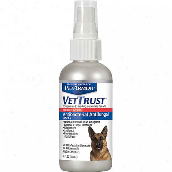 Vettrust Antibacrerial Antifungal Spray For Dogs & Cats, 4 Fl Oz