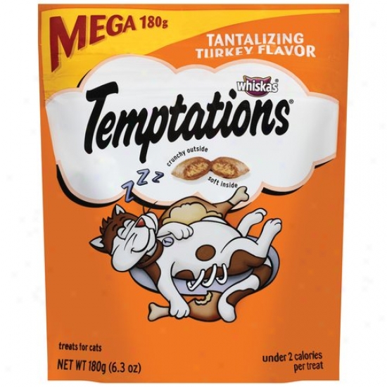 Whiskas Temptations Tantalizing Turkey Flavor Cat Care & Treats, 6.3 Oz