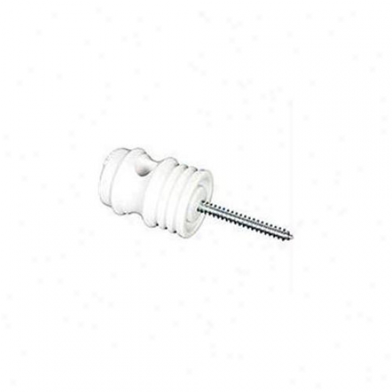 Woodstream Zareba - Wood Post Self-drilling Insulator- White - Iwsd-z