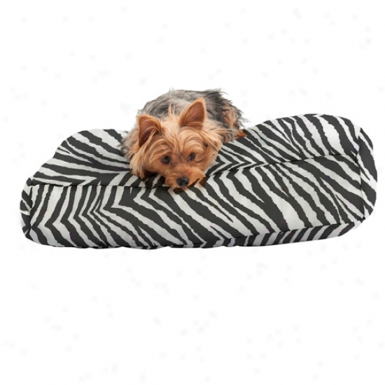 Wuffuf Pet Bed Through  Liner, 24"l X 18"w X 5"h, Oxygen Candy Pink With White Dots