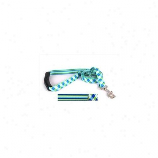 Golden Dog Design Bga105ld-ez 3/4 Inch X 60 Inch Blue And Geeen Argyle With Stripes Ez-lead