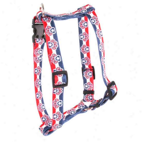 Yellow Dog Design Pstriotic Paws Roman Harness