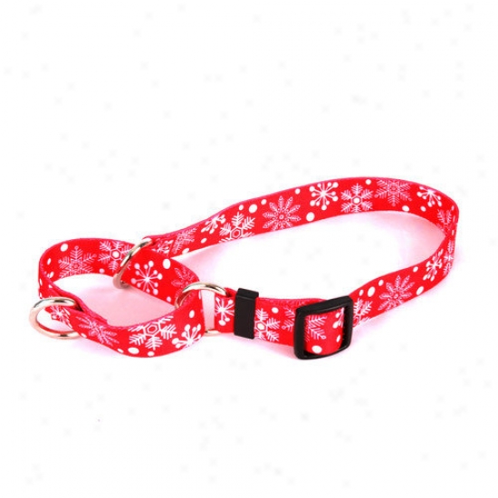 Yellow Dog Design Red Snowflakes Martingale Collar