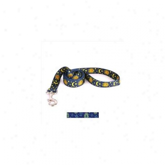 Yellow Dog Design Tef1051d Teal Flowers Lead - 3/4 Inch X 60 Inch