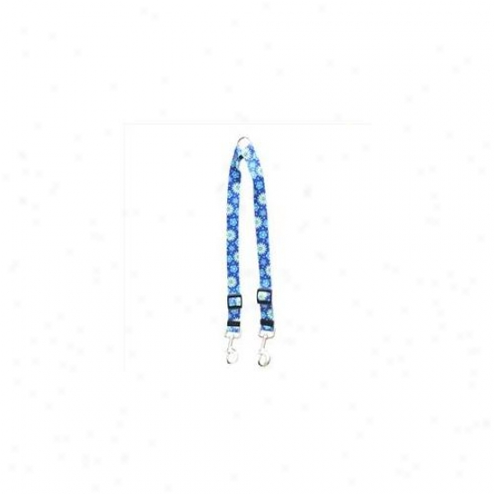 Yellow Dog Design Tef108 Teal Flowers Coupler Lead - Small