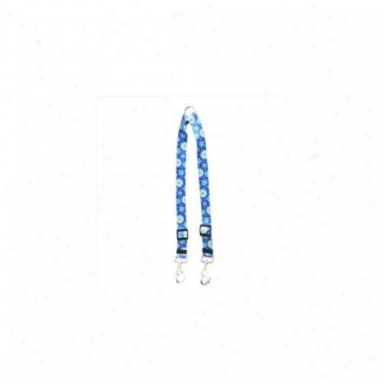 Yellow Dog Purpose Tef109 Teal Flowers Coupler Lead - Medium