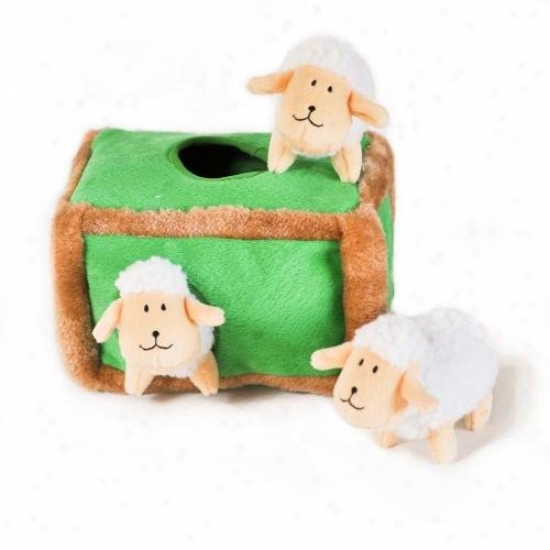 Zippy Burrow Sheep Pen Squeaky Plush Hide-and-seek Dog Toy
