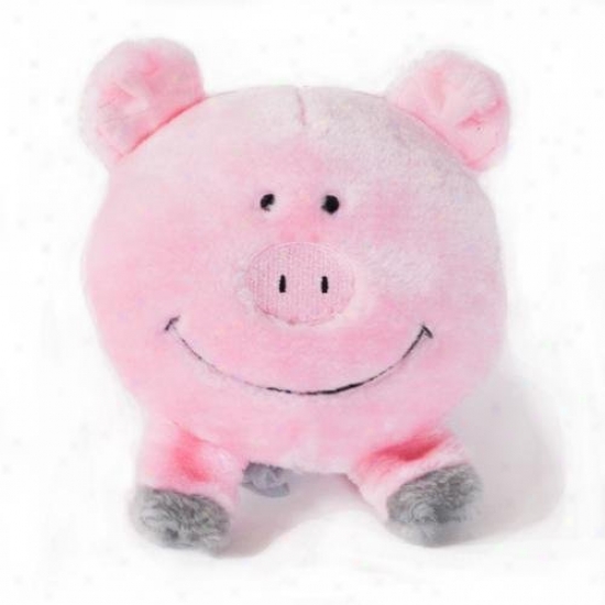 Zippypaws Brrainey Squeaky Plush Dog Toy Pig