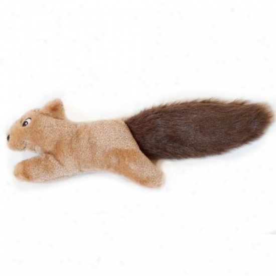 Zippypaws Fuzzy Tailz Squeaky Plush Dog Toy Squirrel