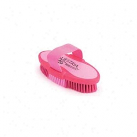 7. 5 Inch Large Equestrian Sport Oval Body Brush - Pink  - 2170-1