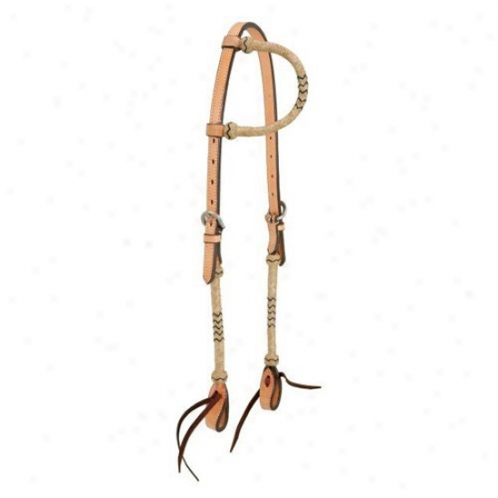 Royal King Single Ear Headstall With Braided Rawhide