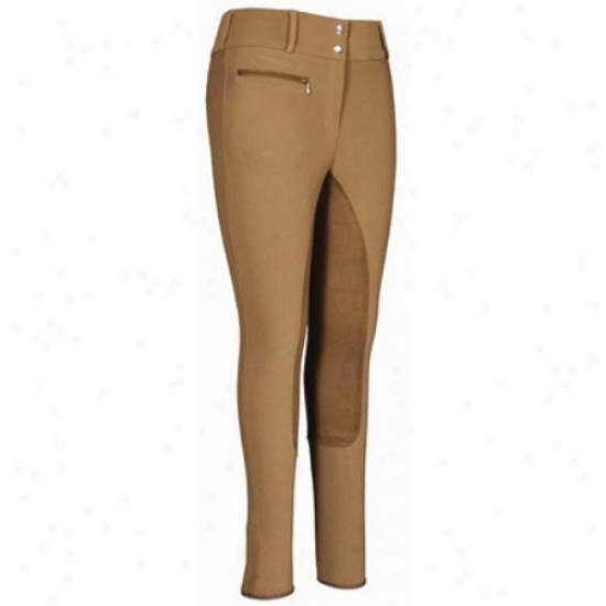 Tuffriser Ladies Ribb Lowrise Wide Waistband Fulk Seat Long Breeches