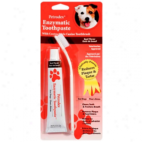 Enzymatic Toothpaste Beef Flavored 2.5oz Tube With Toothbrush