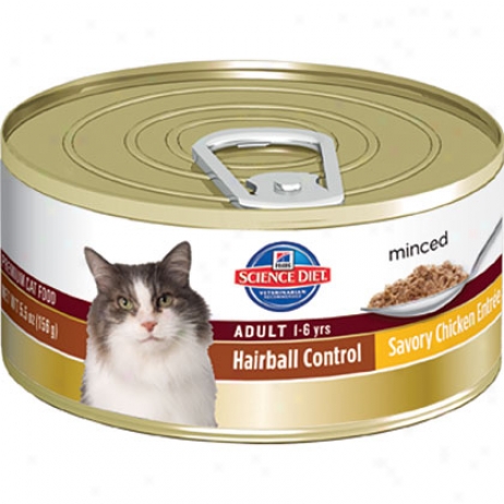 Hill's Science Diet Adult Hairball Control Entree Minced Canned Cat Food