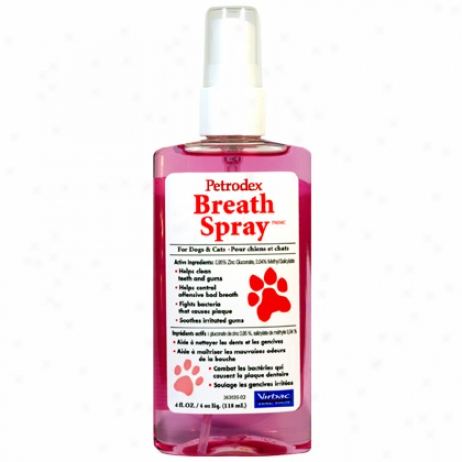 Petrodex Breath Spray For Pets 4oz Bottle