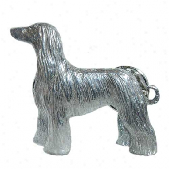Afghan Hound Pewter Pin