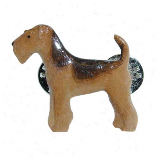 Airedale Terrier Hand Painted Fasten