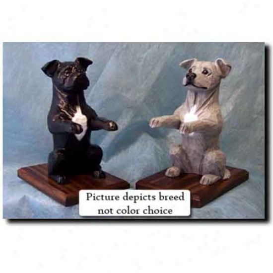American Staffordsbire Terrier Original Red Fawn Bookends