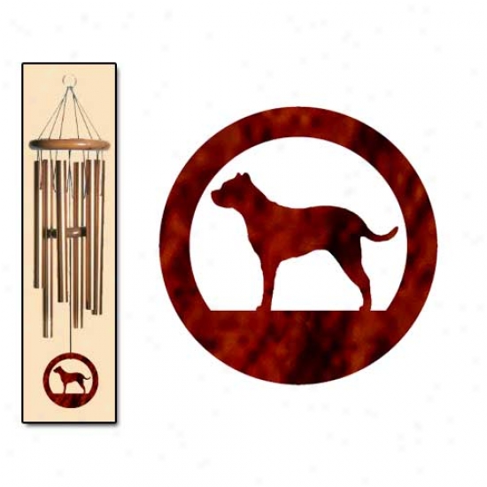 Argentine Dogo Wind Chimes Medium Brown