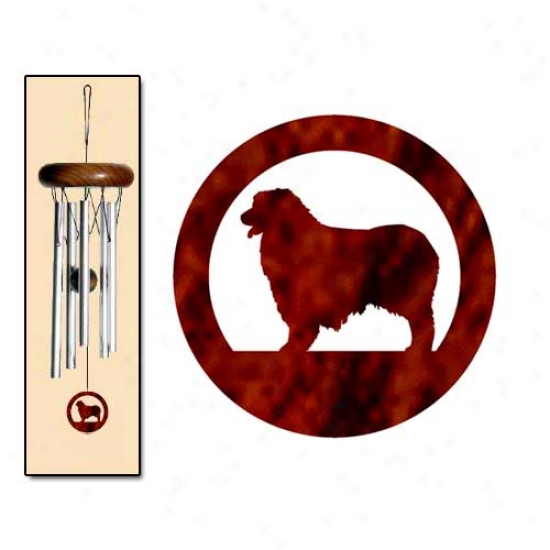 Australian Shepherd Wind Chimes X-small Silver