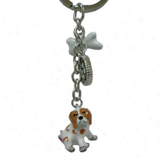Beagle Enameled Keychain