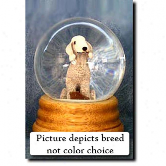 Bedlington Terrier (liver) Musical Snow Globe