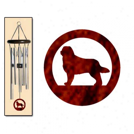 Bernese Mountain Dog Wind Chimes Small Silver
