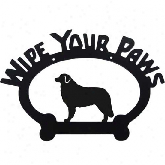 Bernese Mountain Dog Wipe Your Paws Decorative Sign